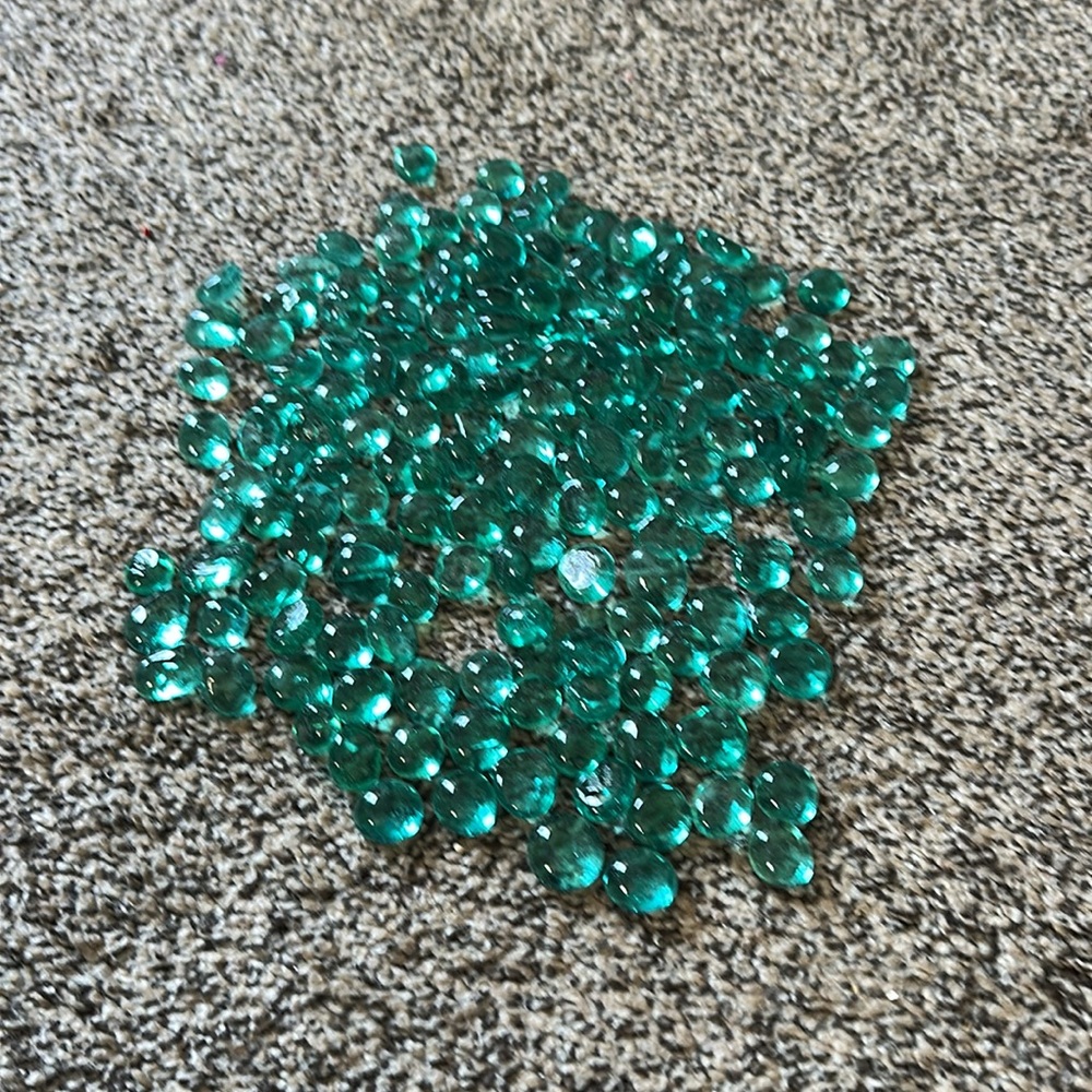 Emerald colored  Designer Glass Marbles for Vases/Crafts